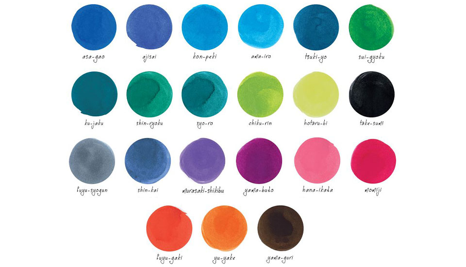 inkoust pilot iroshizuku foto odstiny